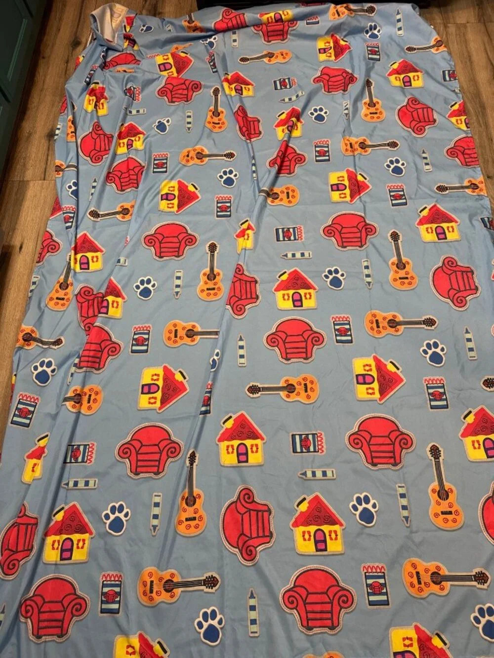 Nickelodeon Blues Clues & You Twin Top Flat ONLY Sheet 100% Polyester Colorful P